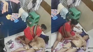 Sexy Maid Messaging Owner CCTV Caught Camera