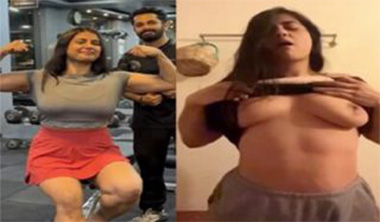 Desi Fitness Model Naked Exposing Showing Boobs