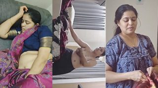 Desi Telugu MoM Nude – Captured Leaked By Son Mms