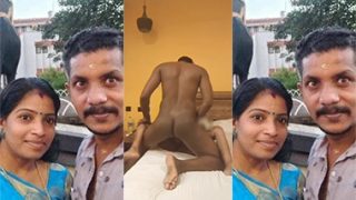 Shy Tamil Aunty Fucking in Hotel Room with Lover