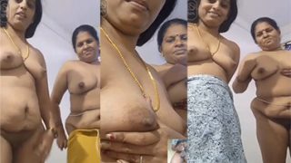 Tamil Lesbian Aunty’s Enjoying Showing Boobs Pussy