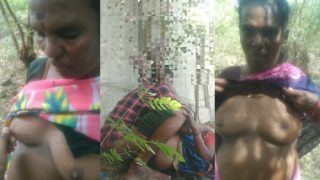 Tamil Village Aunty Fucking by Young Guys in Outdoor Jungle