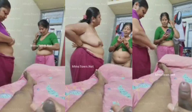 Tamil Mature Aunty Changing Dress – Secretly Captured Nude