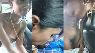 Skinny Tamil Girl Sucking Dick Inside Car