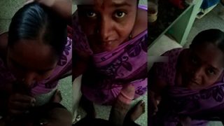 Tamil Milf Maid Aunty Giving Blowjob to Younger Boy